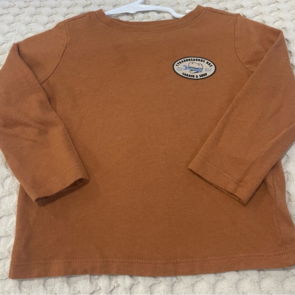 Brown Kids Long Sleeve Shirt
